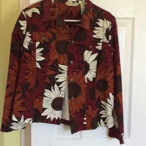 Patterned denim jacket